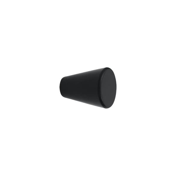 KC24U19 Cone Cabinet Knob Paint Black, 10PK
